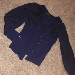 Navy cardigan
